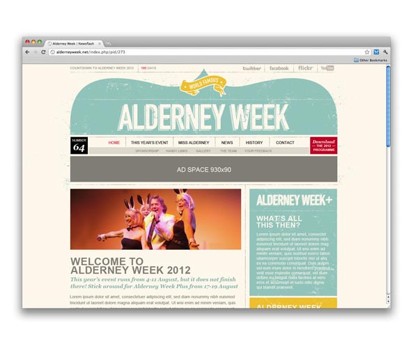 Alderney Week website visual