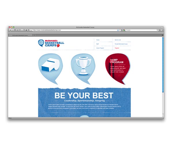 Basketball camp website