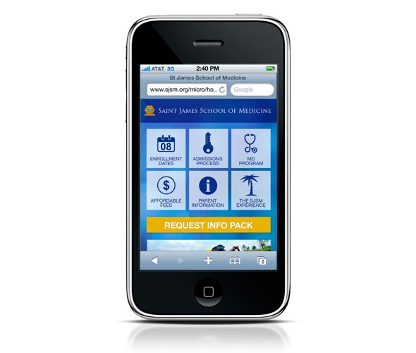 St James School of Medicine mobile website