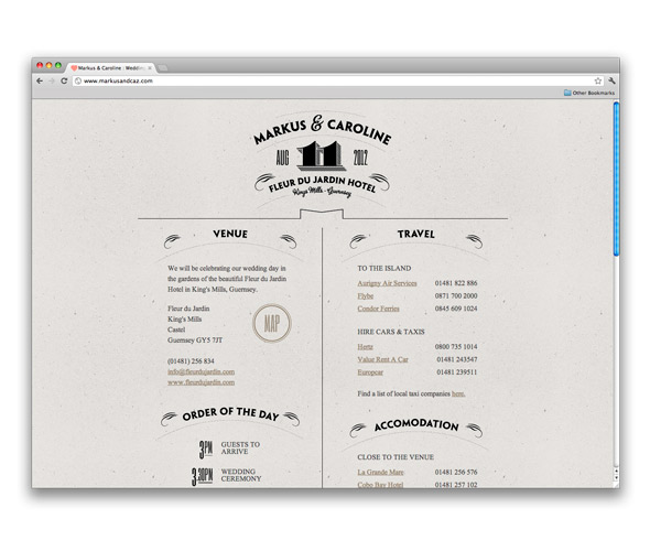 Wedding website